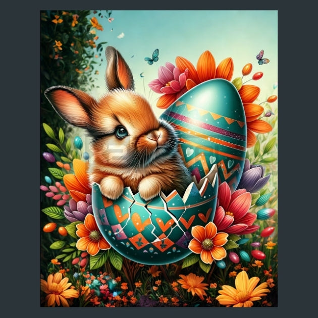 Easter Egg Joy 2 Metal Wall Art and Desktop Mouse Pad by X2Metal