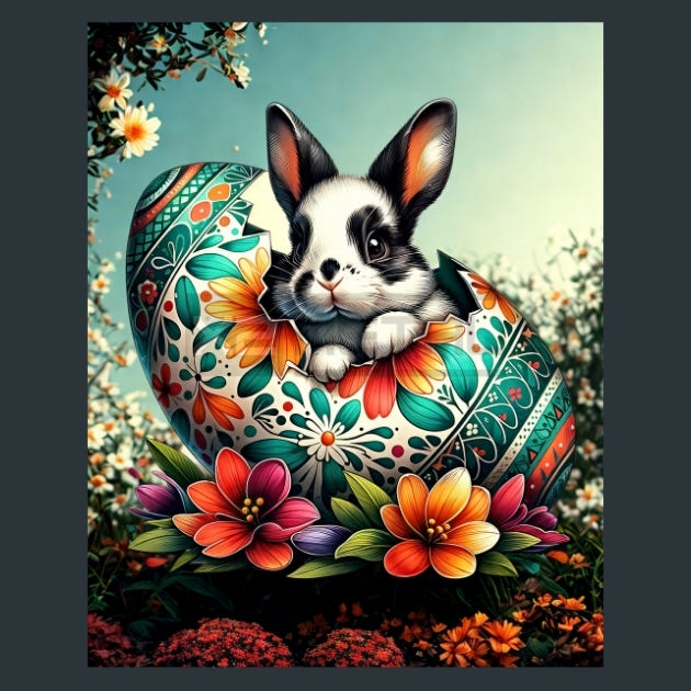 Easter Egg Joy 9 Metal Wall Art and Desktop Mouse Pad by X2Metal