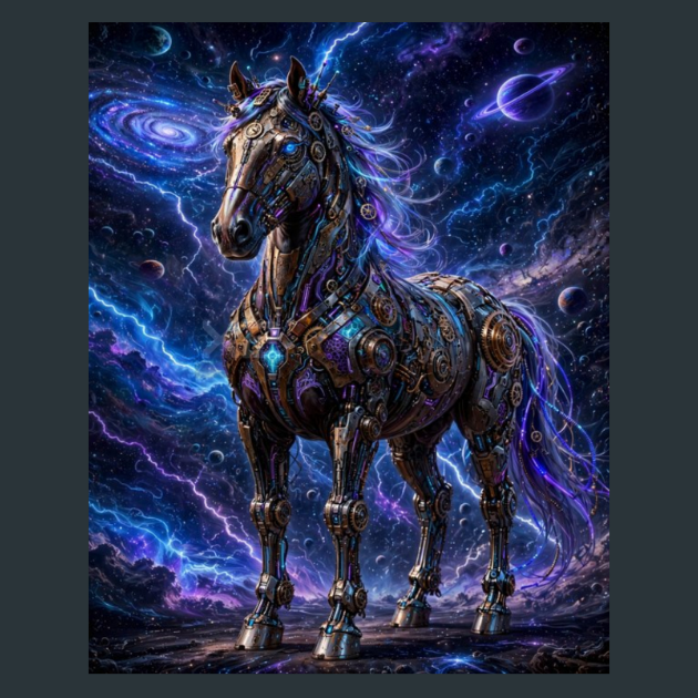 Horse-Cosmic-2-Metalic-Metal-Print
