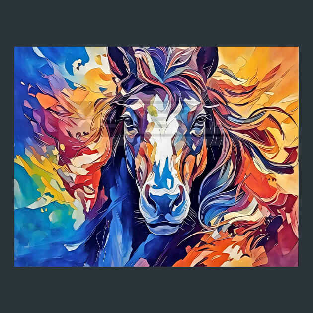 Horse Grandeur Metal Wall Art and Desktop Mouse Pad by X2Metal