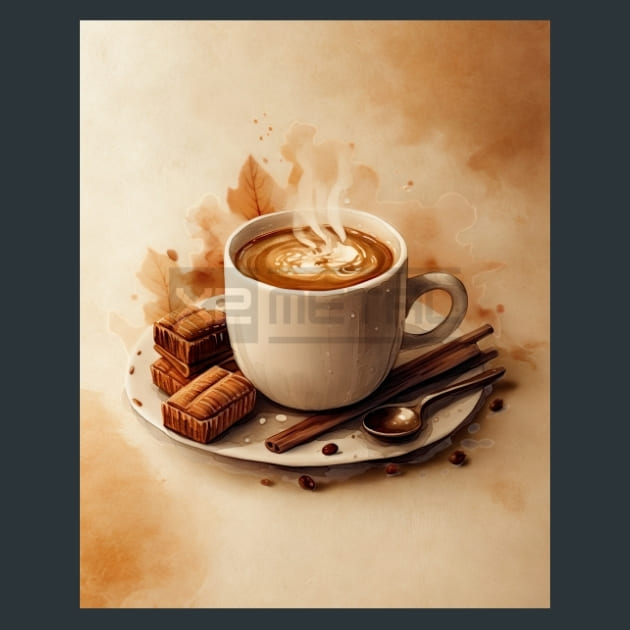 Hot Chocolate 10 Metal Wall Art and Desktop Mouse Pad by X2Metal