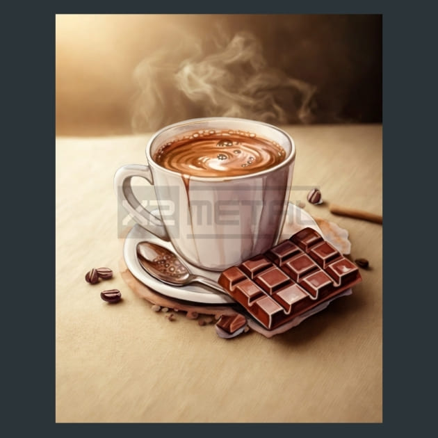 Hot Chocolate 15 Metal Wall Art and Desktop Mouse Pad by X2Metal