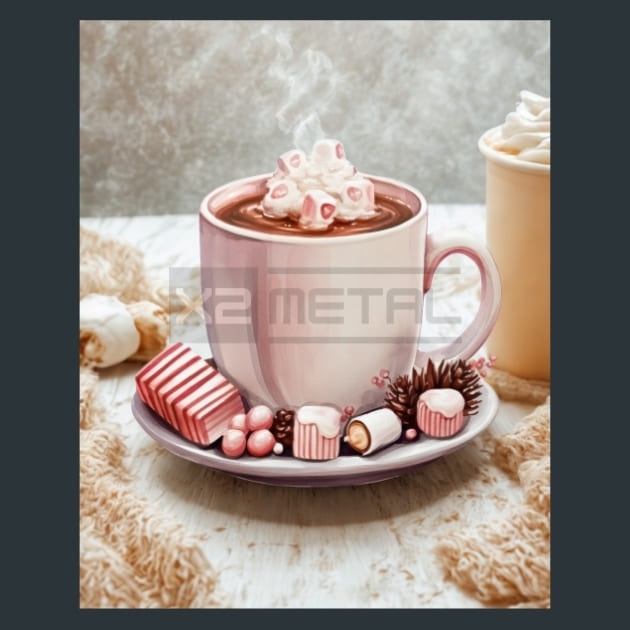 Hot Chocolate 35 Metal Wall Art and Desktop Mouse Pad by X2Metal