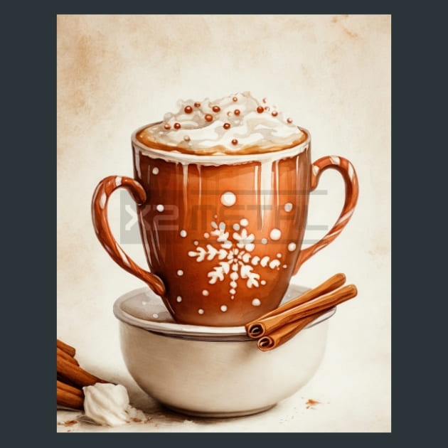 Hot Chocolate 30 Metal Wall Art and Desktop Mouse Pad by X2Metal