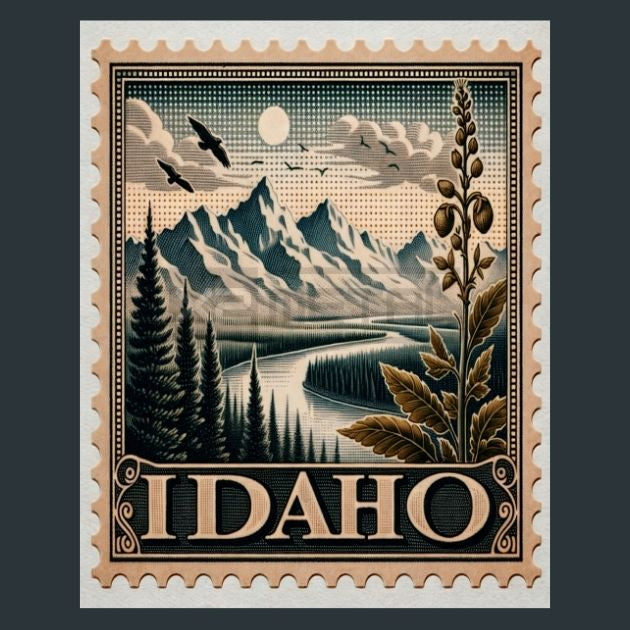 Idaho-Stamp-Metal-Prints