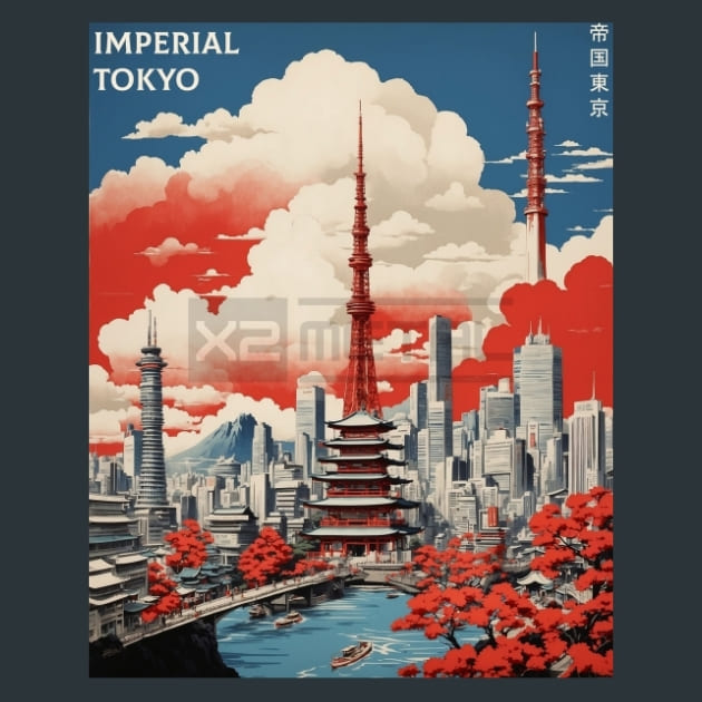 Imperial Tokyo – Metal Print &amp; Mouse Pad | ChromaLuxe | Made in Iowa USA