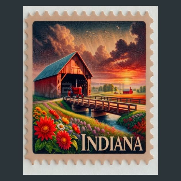 Indiana-Stamp-Metal-Prints
