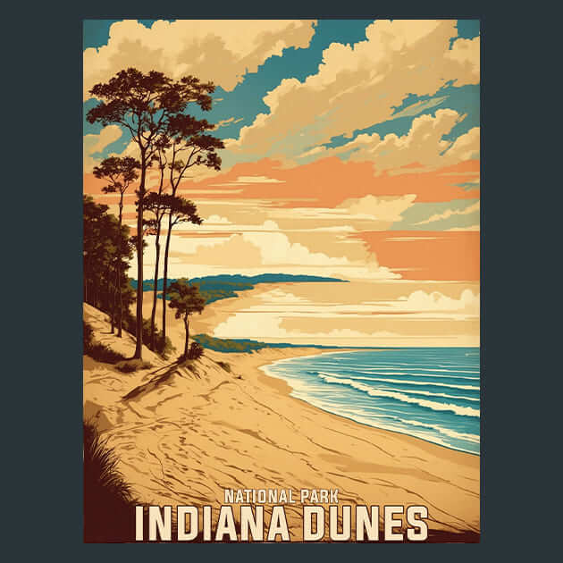 Indiana Dunes Metal Wall Art and Desktop Mouse Pad by X2Metal