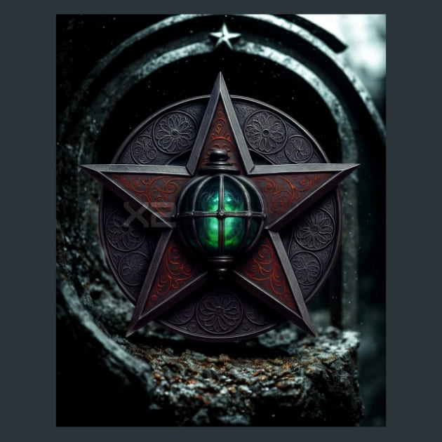 Insignia-Gothic Alchemy Metal Wall Art and Desktop Mouse Pad by X2Metal