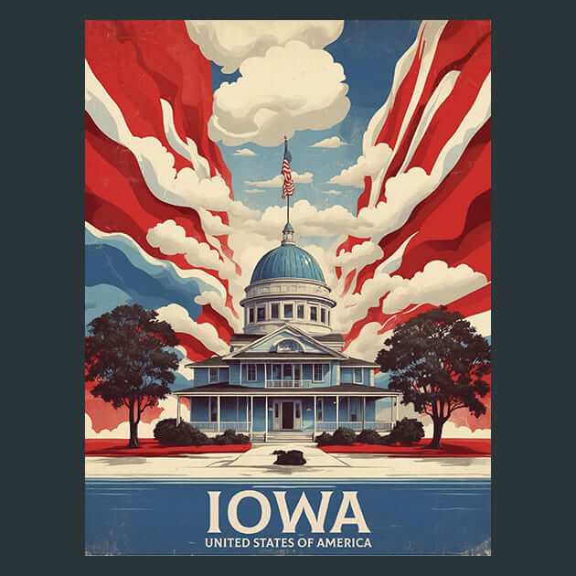 Iowa Metal Wall Art and Desktop Mouse Pad by X2Metal