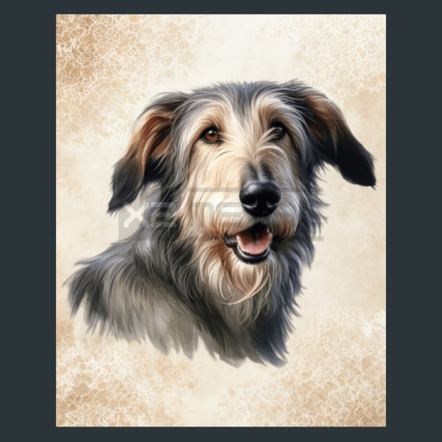 Irish Wolfhound Metal Wall Art and Desktop Mouse Pad by X2Metal