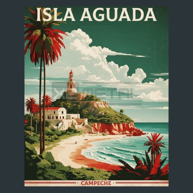 Isla Aguada Campeche Mexico Metal Prints Posters and Mouse Pads