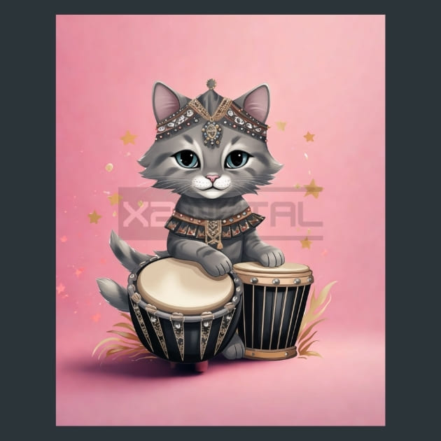 Ivory Guardian Cat – Metal Print &amp; Mouse Pad | ChromaLuxe | Made in Iowa USA