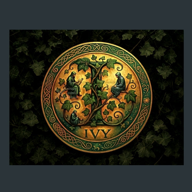 Ivy-Zodiac-Signs-Celtic Metal Wall Art and Desktop Mouse Pad by X2Metal