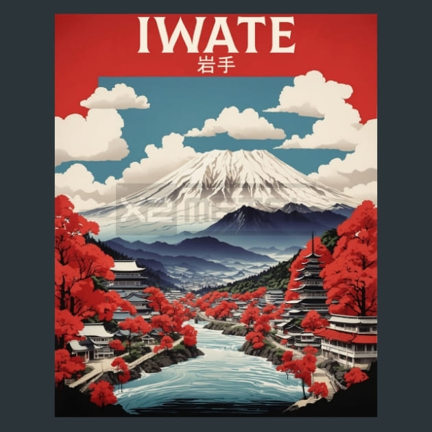 Iwate 2 Japan Metal Wall Art and Desktop Mouse Pad by X2Metal