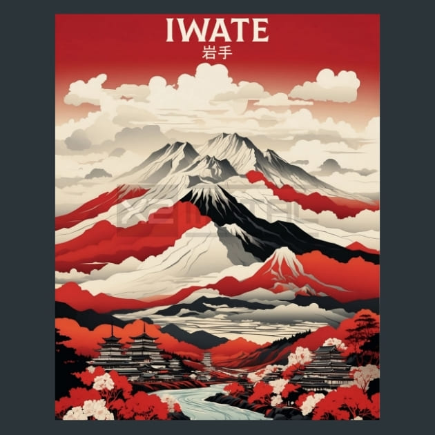 Iwate Japan Metal Wall Art and Desktop Mouse Pad by X2Metal