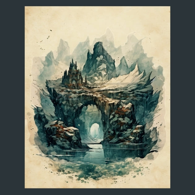 Jotunheim Mythology Metal Wall Art and Desktop Mouse Pad by X2Metal