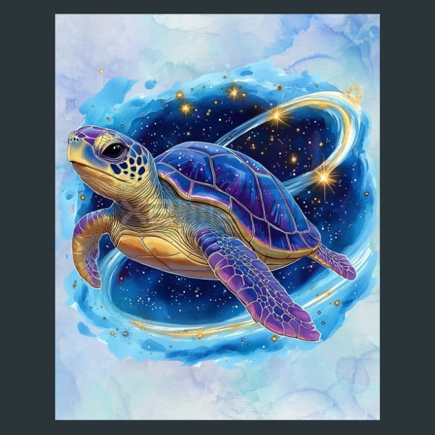 Journey of the Shell Turtles Metal Wall Art and Desktop Mouse Pad by X2Metal