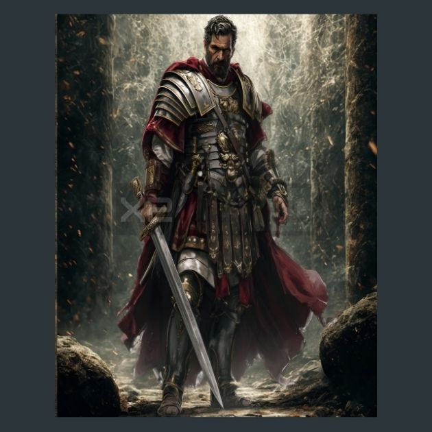 Julius Caesar Metal Wall Art and Desktop Mouse Pad by X2Metal