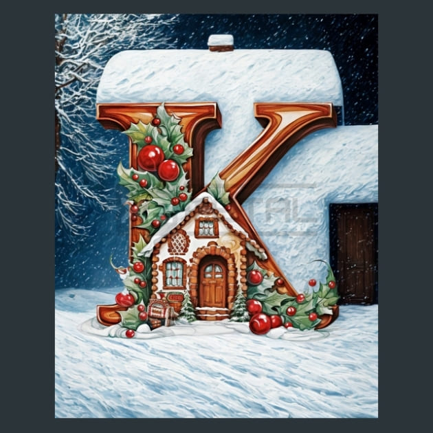 K1 Xmas Letters Metal Wall Art and Desktop Mouse Pad by X2Metal