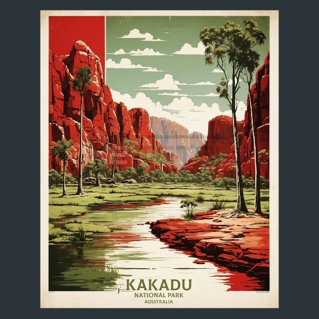 Kakadu National Park Australia Metal Wall Art and Desktop Mouse Pad by X2Metal