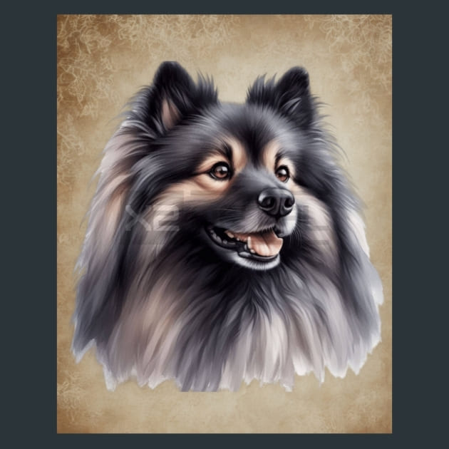 Keeshond Metal Wall Art and Desktop Mouse Pad by X2Metal