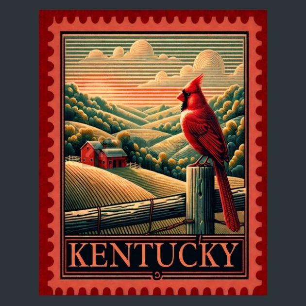 Kentucky-Stamp-Metal-Prints