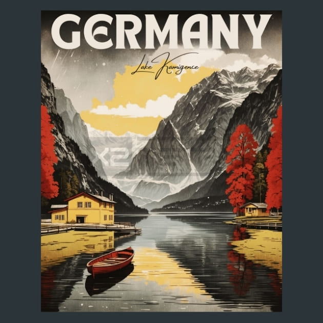 Kings Lake Aka Knigssee Germany Metal Wall Art and Desktop Mouse Pad by X2Metal