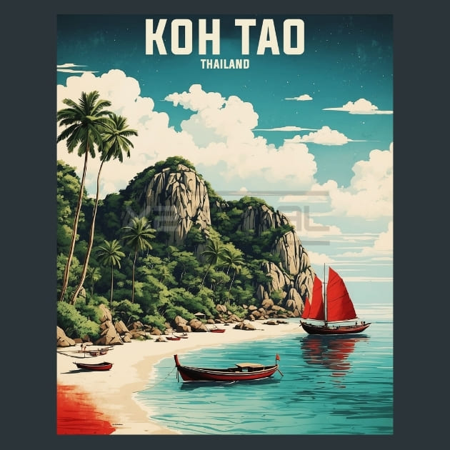Koh Tao Thailand Metal Prints Posters and Mouse Pads
