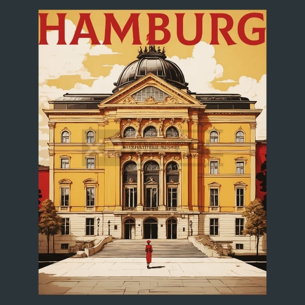 Kunsthalle Museum 4 Germany Metal Wall Art and Desktop Mouse Pad by X2Metal