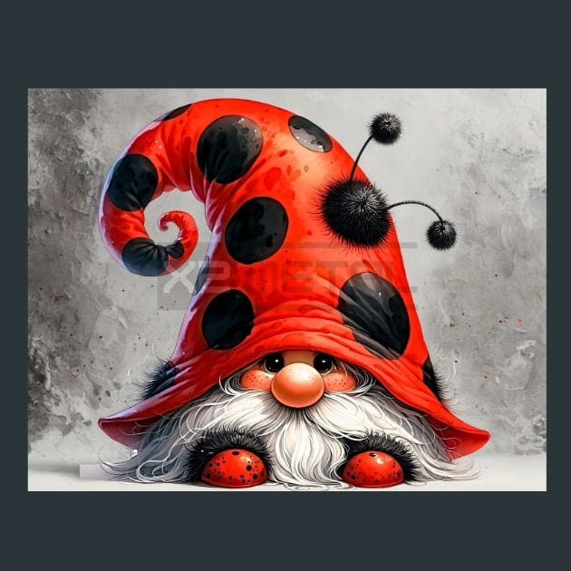 Lady Bug Gnomes 02 Metal Wall Art and Desktop Mouse Pad by X2Metal