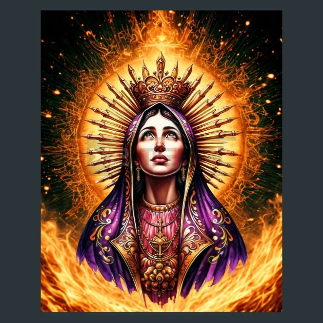 Lady of Guadalupe 1 Metal Wall Art and Desktop Mouse Pad by X2Metal