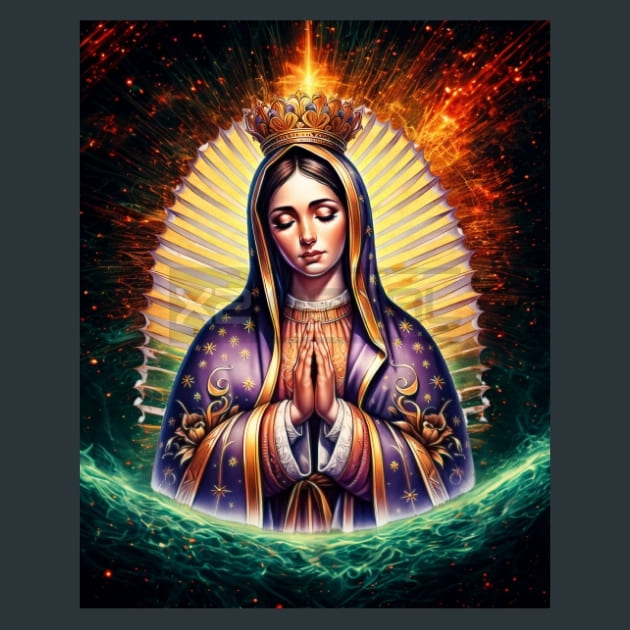 Lady of Guadalupe 6 Metal Wall Art and Desktop Mouse Pad by X2Metal
