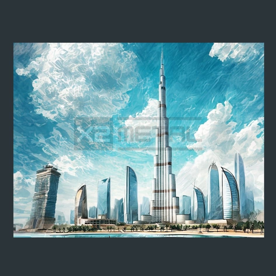 World Wonders 14 Metal Wall Art and Desktop Mouse Pad by X2Metal