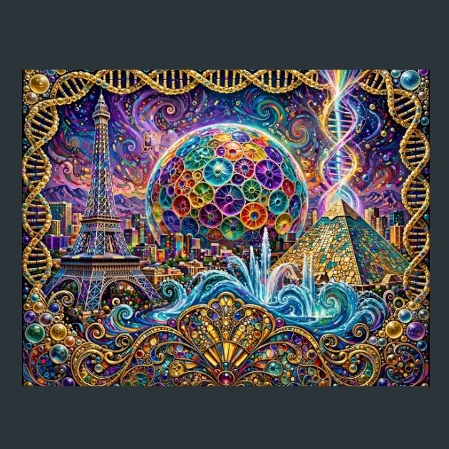 Las-Vegas-Mosaic-DNA-metal-prints
