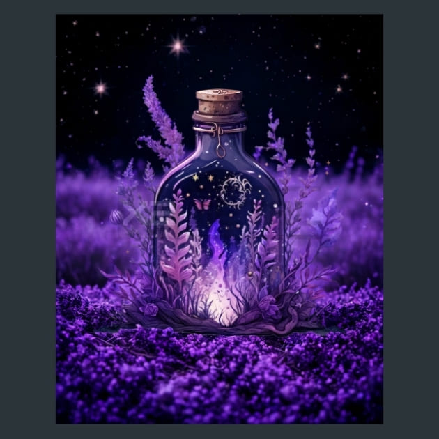 Lavender Potion 10 Metal Wall Art and Desktop Mouse Pad by X2Metal