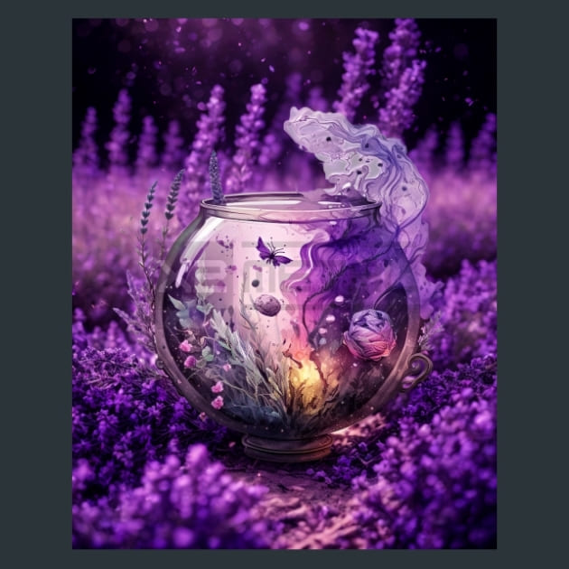 Lavender Potion 11 Metal Wall Art and Desktop Mouse Pad by X2Metal