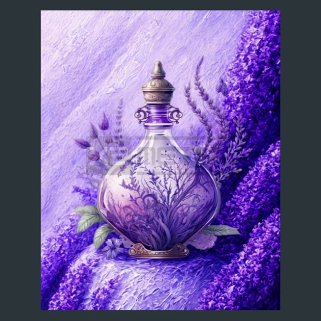 Lavender Potion 12 Metal Wall Art and Desktop Mouse Pad by X2Metal