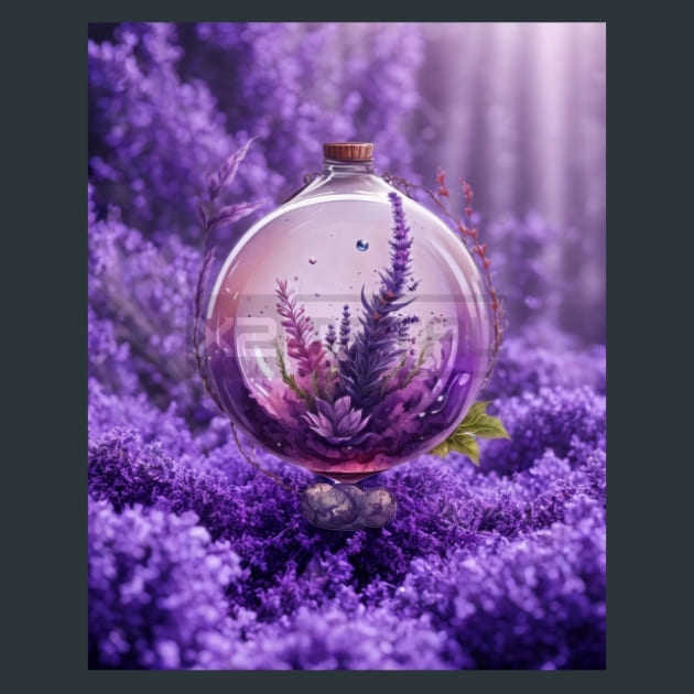 Lavender Potion 14 Metal Wall Art and Desktop Mouse Pad by X2Metal