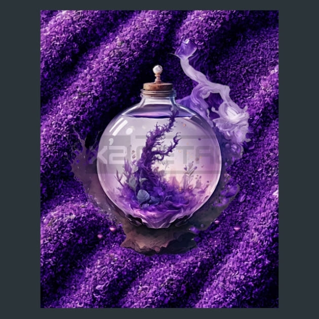 Lavender Potion 15 Metal Wall Art and Desktop Mouse Pad by X2Metal