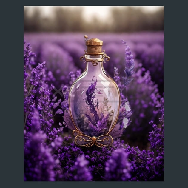 Lavender Potion 16 Metal Wall Art and Desktop Mouse Pad by X2Metal