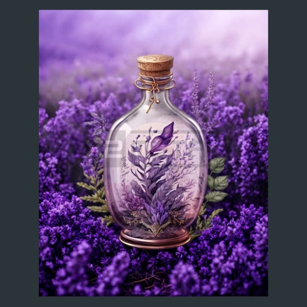 Lavender Potion 2 Metal Wall Art and Desktop Mouse Pad by X2Metal
