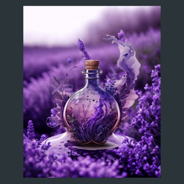 Lavender Potion 20 Metal Wall Art and Desktop Mouse Pad by X2Metal