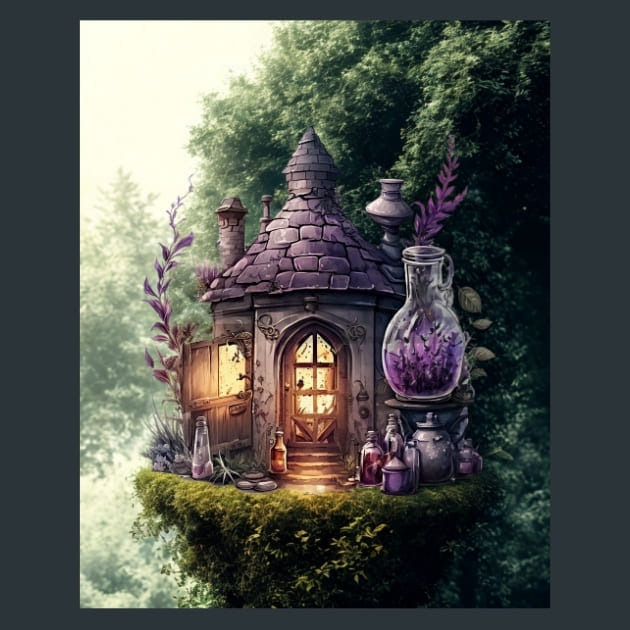 Lavender Potion 3 Metal Wall Art and Desktop Mouse Pad by X2Metal