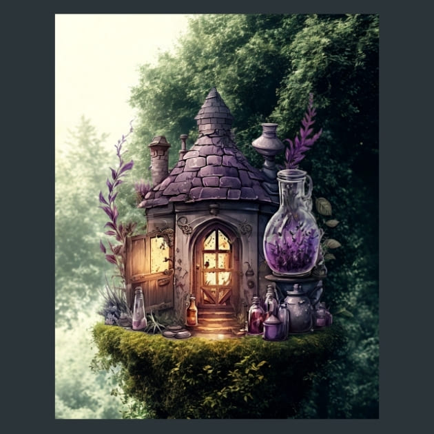 Lavender Potion 3 Metal Wall Art and Desktop Mouse Pad by X2Metal
