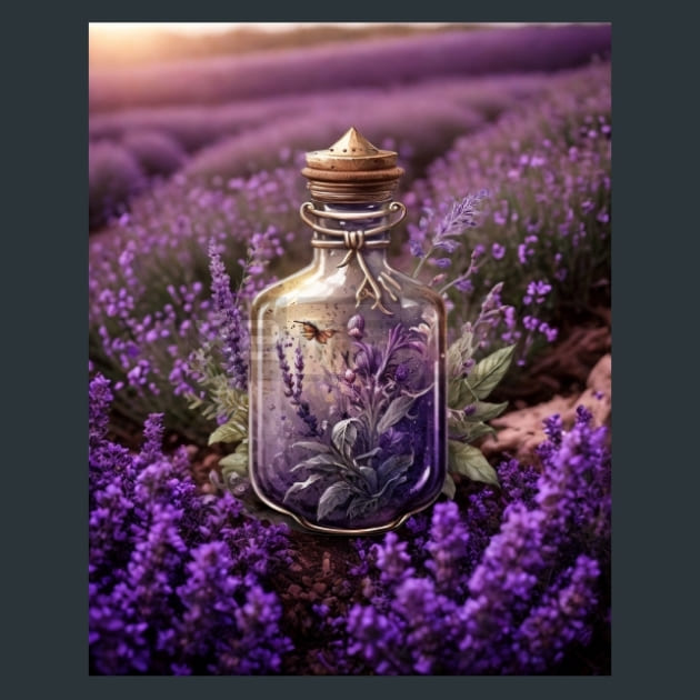 Lavender Potion 4 Metal Wall Art and Desktop Mouse Pad by X2Metal