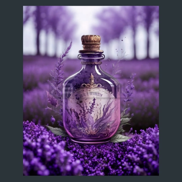 Lavender Potion 5 Metal Wall Art and Desktop Mouse Pad by X2Metal