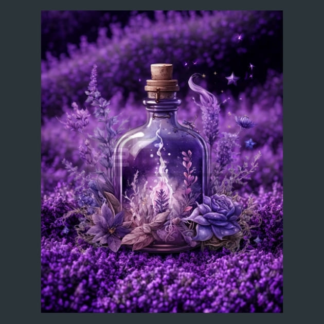 Lavender Potion 8 Metal Wall Art and Desktop Mouse Pad by X2Metal