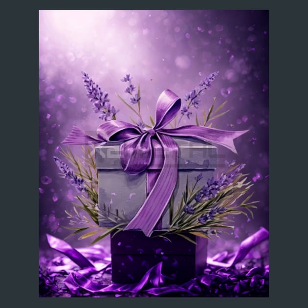 Lavender Christmas 28 Metal Wall Art and Desktop Mouse Pad by X2Metal