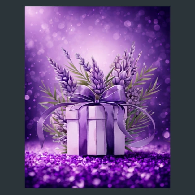 Lavender Christmas 29 Metal Wall Art and Desktop Mouse Pad by X2Metal